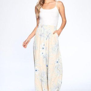 Tropical Wide Leg Pants